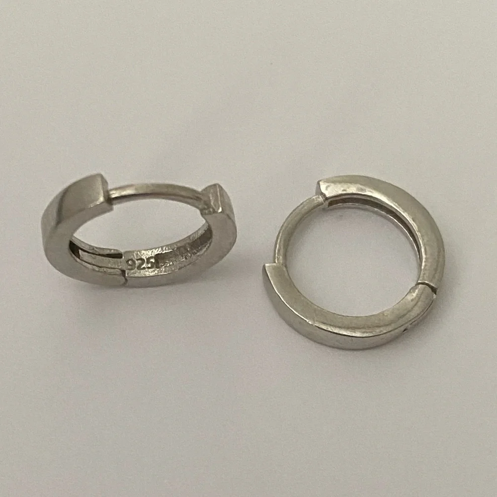 925 Silver earrings trending hoops unisex
